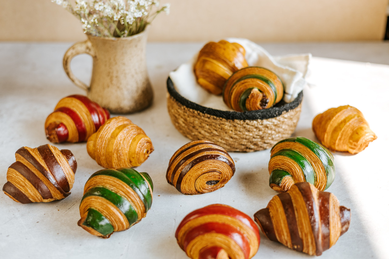 Lot de 20 Mini-Viennoiseries Colorées